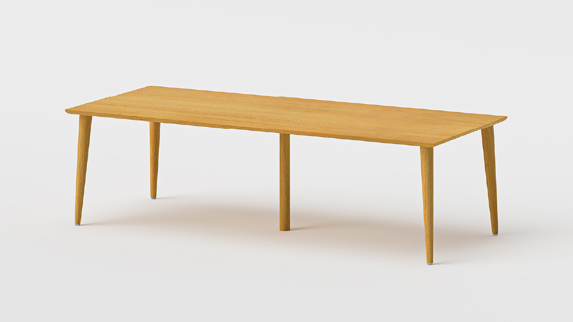 飛騨産業 オーダー テーブル 侭　トノ-形　丸テパー 足　 船底面 型 飛騨産業 HIDA 侭 オーダーダイニングテーブル 丸形 10年保証付